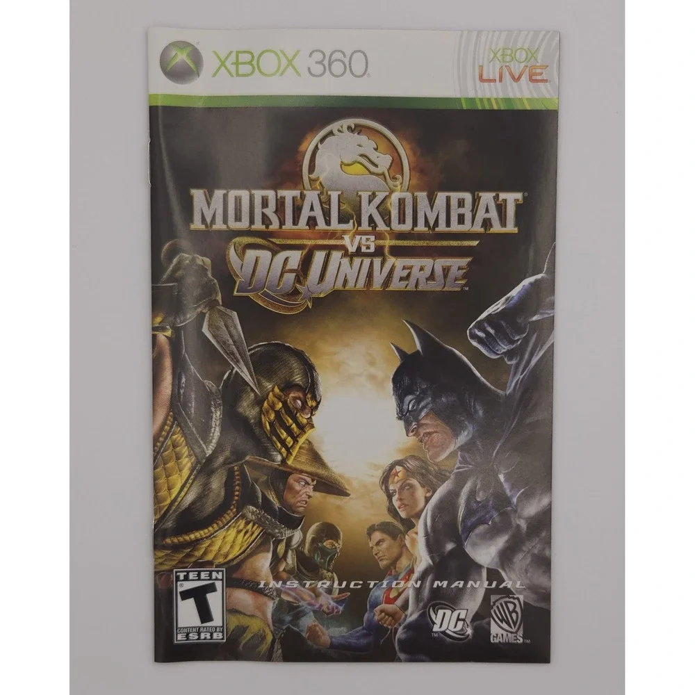 Mortal Kombat vs DC Universe Platinum Hits - Xbox 360 - CIB w/ Manual - Tested